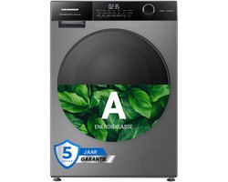 Heinner HWM-HMK1014IVTA+++ Wasmachine 10 kg – 1400 tpm – Inverter motor – Touchbediening – Allergievriendelijk – Energieklasse A – Titanium Grijs – 5 jaar garantie
