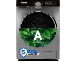 Heinner HWM-M1014IVKSA++ Wasmachine 10 kg – Inverter Motor – 1400 tpm – 14 Programma’s – Stoomfunctie – Energieklasse A – Touchbediening – Zilver – 5 Jaar Garantie