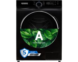 Heinner HWM-M914IVKBA+++ Wasmachine 9 kg – 1400 tpm – Inverter Motor – Touchbediening – 14 Programma’s – Stoomfunctie & 15-min Snelprogramma – Energieklasse A – Zwart – 5 Jaar Garantie