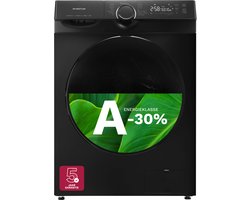 Inventum VWM1010B - Wasmachine - 10kg - 14 programma's - 1400 toeren - Energieklasse A-30% - Steam Clean - Stil: 72 dB - Zwart