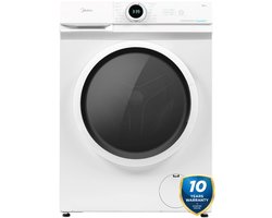 Midea MF100W90BA/W-HR - Wasmachine - Voorlader - Wit - 9 kg vulgewicht - 1400 rpm - 72 dB - Engels display
