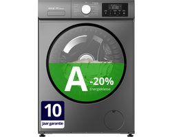 RYER CoreWash - Wasmachine - 8kg - 15 programma’s - 1200 toeren - Energieklasse A-20% - Voorwas met Stoom & Trommelreiniging - 75 dB - Antraciet - 2026 Model - 10 jaar garantie op motor