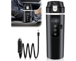 500 ml autoketel 12 V/24 V met LCD-display - 45-100 W met temperatuurinstelling, snelkookfles, brandbeveiliging