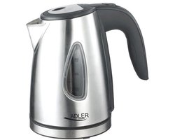 Adler AD 1203 - Elektrische waterkoker - snoerloos - RVS - 1.0 L