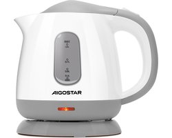 Aigostar Juliet 30HIO - Elektronische Waterkoker - 1 liter - Wit/grijs