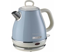 Ariete 2868/05 - Vintage waterkoker - 1 liter inhoud - 1630 Watt - draadloos - blauw