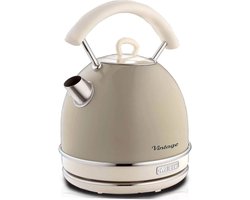 Ariete 2877/03 - Vintage Waterkoker - 2000 Watt - 1.7 liter - draadloos - Beige