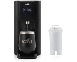 Bardi Heetwaterdispenser 2.6L – Instant Waterkoker met Touchscreen – 7 Temperatuurstanden & 5 Volumestanden – Inclusief STRIX Waterfilter, Thermosbeker & Onderzetter – Zwart