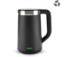 Bourgini Elements - Digitale Waterkoker - Zwart - 1.7 liter inhoud - GRS gecertificeerd gerecyclede materialen
