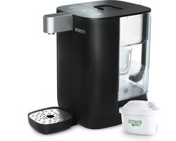BRITA Cube waterdispenser en theemachine voor thuis - Zwart - Maak perfecte thee dankzij verschillende instellingen voor temperatuur en volume - UV-C Technologie - incl. Maxtra Pro Kalk Expert Filter