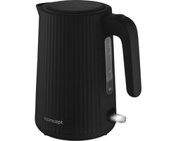 Concept RK2391 - Waterkoker 1,7L - Drievoudig veiligheidssysteem - Bezinkselfilter - Waterpeilindicator - Zwart