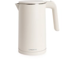 CREATE - 1 L elektrische waterkoker met temperatuurregeling - 1000W - Wit - KETTLE STUDIO PRO