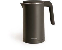 CREATE - 1 L elektrische waterkoker met temperatuurregeling - 1000W - Zwart - KETTLE STUDIO PRO