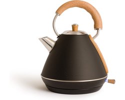 CREATE - Waterkoker 1,7 L - 2200 Watt - RVS - BPA vrij - Elektrisch - Zwart - KETTLE RETRO L