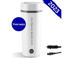 Deluqse® Draagbare Waterkoker 350ml - Waterkoker Met Temperatuurregeling - Portable Waterkoker - Mini Waterkoker - Reis Waterkoker - Camping Waterkoker - Kleine Waterkoker Babyvoeding - Instant Heetwaterdispenser - Wit