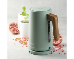 DOMO DO9282WK Waterkoker 'Wood You' - 1,7 L - mat groen