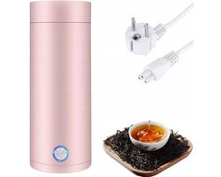 Draagbare Waterkoker - Heetwaterdispenser - Camping Waterkoker - Kleine Waterkoker - Reis Waterkoker - 400ML - Roze
