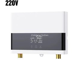 Elektrische Doorstroomverwarmer - Boiler - Wandmontage - Badkamer & Keuken - Instant Warm Water - 220V - 6000W - Met LCD Temperatuurdisplay & Afstandsbediening - Compact - Veilig - Energiezuinig - Wit
