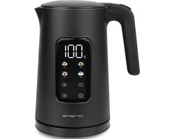 Emerio Waterkoker met Temperatuurregeling 1.7 Liter - Touch Control en 360° draaibaar - 40°C voor babyvoeding - Warmhoudfunctie - Elektrische Waterkoker 2200W - WK-132229 - Zwart