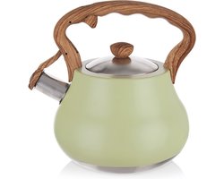 Fluitketel Edelstaal GREENISH 3 l - Waterketel met Fluitje - Waterkoker