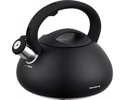 Fluitketel Mat Zwart Waterkoker 2.7 L ‘’Carbon‘’ RVS