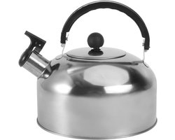 Fluitketel - Roestvrij staal van voedingskwaliteit - Kookt water snel - Koffiezetapparaat van 2 liter - Met geïsoleerde handgreep - Geschikt voor kamperen