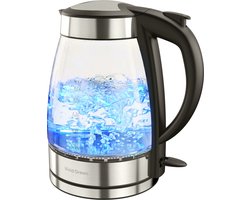 Glazen Waterkoker - 1,7L - Met uitneembaar Kalkfilter - LED Verlichting - Elektrisch - 2200W - Glas - Vivid Green