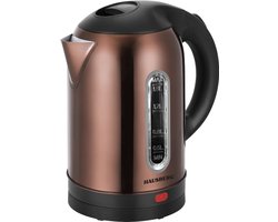 Hausberg Waterkoker HB3621CU - bruin - retro - 1.8L - 1800W - 360 graden draaibaar - RVS behuizing