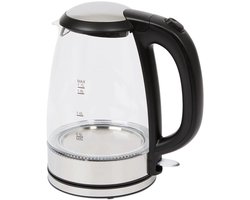 Home Essentials - Waterkoker - Glas - 1,7L - met LED - 2200W - Glazen Waterkoker - RVS