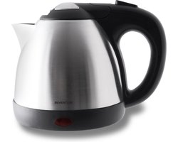 Inventum HW508 Mini Waterkoker - Inhoud 0,8 liter - Roestvrijstaal - 1100 watt - Reiswaterkoker - Geschikt voor camping - RVS/Zwart