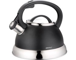 Kinghoff 1224 - Fluitketel - 2.2 liter - RVS - met fluit
