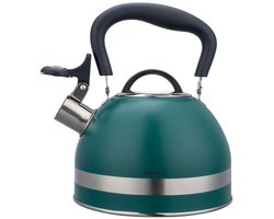 Kinghoff 1855 - Fluitketel met fluit - 1.8 liter - RVS - Groen