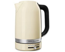 KitchenAid Waterkoker met temperatuurregeling tussen 50°C en 100°C - 1,7 l - Snel en stil - Roestvrij staal - Amandelwit