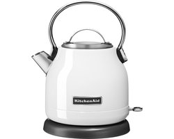 KitchenAid Waterkoker - Waterkoker roestvrij staal met temperatuurmeter en verwijderbare kalkfilter - 1,25 L, Wit