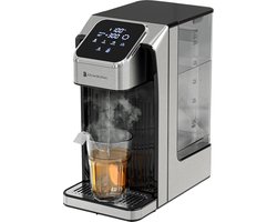 KitchenBrothers Heetwaterdispenser - 2.7L - Instant Waterkoker - 8 standen van 100 t/m 400 ml - Melkfunctie - 40-100°C - Heetwatertap – RVS