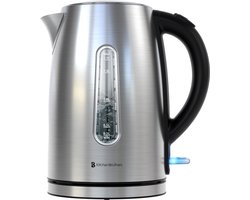 KitchenBrothers Waterkoker - Elektrisch - 1,7L - 2200W - RVS Waterkoker - Zilver/RVS
