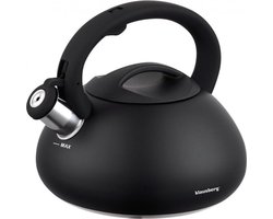 Klausberg 7368 - Fluitketel - zwart - 2.7 liter