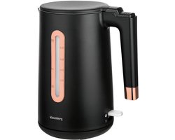 Klausberg KB-7889 Elektrische Waterkoker - 1,7L - Zwart/Rose Goud - 2200W - RVS & PP - Veilig & Stijlvol - Rose Gold