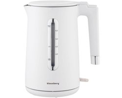 Klausberg KB-7890 Elektrische Waterkoker - 1,7L - Wit - 2200W - RVS & PP - Energiezuinig & Stil