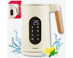 KLAUSBERG KB-9005 Elektrische Waterkoker 1,7 Liter – RVS 304 – Touch Display – Temperatuurregeling – 2200W