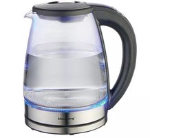 Klausberg KB7887 Elektrische Waterkoker – 1.8L, 1850-2200W, Borosilicaatglas & RVS 304, RGB LED, Temperatuurregeling - Kleur verandering door warmte