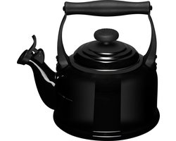 Le Creuset Tradition Fluitketel - 2.1 l - Ebbenzwart