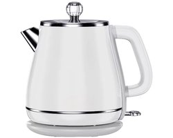 Luxe Waterkoker Retro | 1,8L | Vintage | 1800W | RVS | Wit