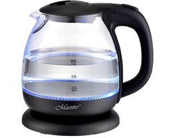 Maestro MR055 - Waterkoker 1L - 1100W - met verlichting - Zwart