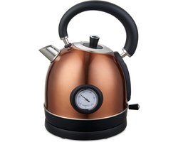 MOA Waterkoker Retro - 1,8 Liter - Elektrische Waterkoker - Anti Calcium Filter - BPA-vrij - RVS - 2200W - Koper