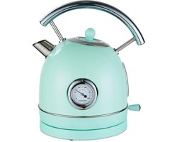 MOA Waterkoker Retro - BPA Vrij - 1,8 Liter - Elektrische Waterkoker - Anti Calcium Filter - BPA-vrij - RVS - 2200W - Pastel Groen