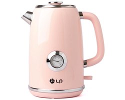 Namajunas - Waterkoker - Inhoud 1.7 L - RVS - Elektrische Waterkoker - Warmhoudfunctie - Retro - Roze