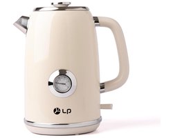 Namajunas - Waterkoker - Inhoud 1.7 L - RVS - Elektrische Waterkoker - Warmhoudfunctie - Retro - Wit