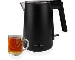 Nedis Waterkoker – 1,5L – Zwart – Strix controller – Droogkookbeveiliging