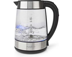 Nedis Waterkoker – 1.7 Liter – Temperatuurregeling – 2200W – Zwart